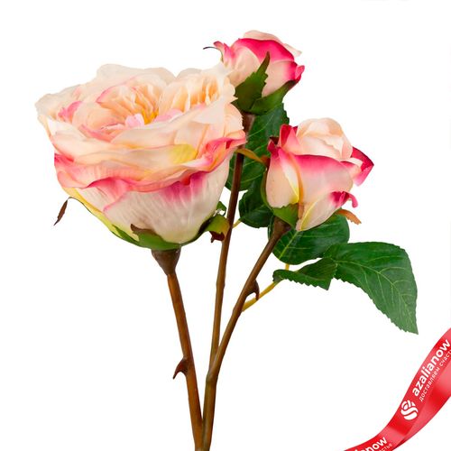 Фото 5: Роза искусственная (пластик), 58см, светло-розовый