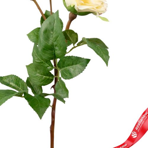 Фото 3: Роза искусственная (пластик), 59см, белый