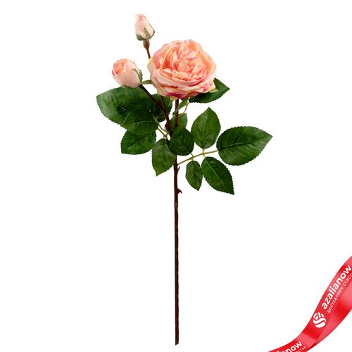 Роза искусственная (пластик), 59см, светло-розовый