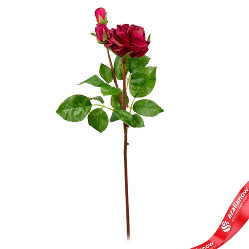 Роза искусственная (пластик), 59см, темно-розовый