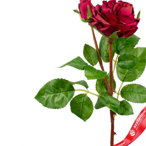 Фото 4: Роза искусственная (пластик), 59см, темно-розовый