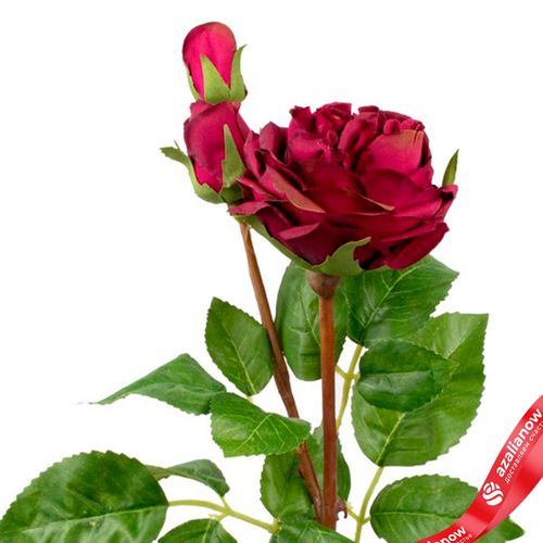 Фото 5: Роза искусственная (пластик), 59см, темно-розовый