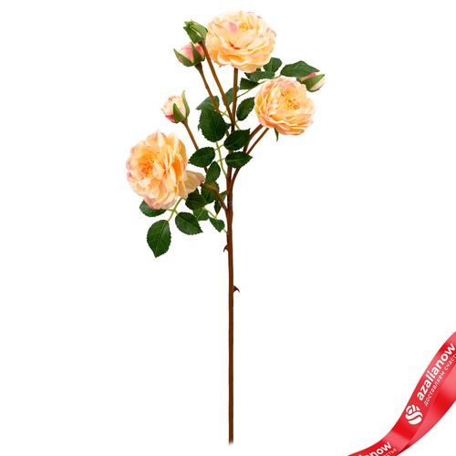 Роза кустовая искусственная (пластик), 54см, светло-розовый