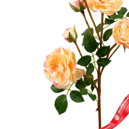 Фото 4: Роза кустовая искусственная (пластик), 54см, светло-розовый