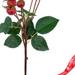 Маленькое фото 3: Шиповник искусственный (пластик), 56см, темно-оранжевый