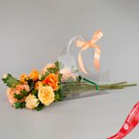 Маленькое фото 2: Сумка для цветов (пластик), 38x12x33см, прозрачный