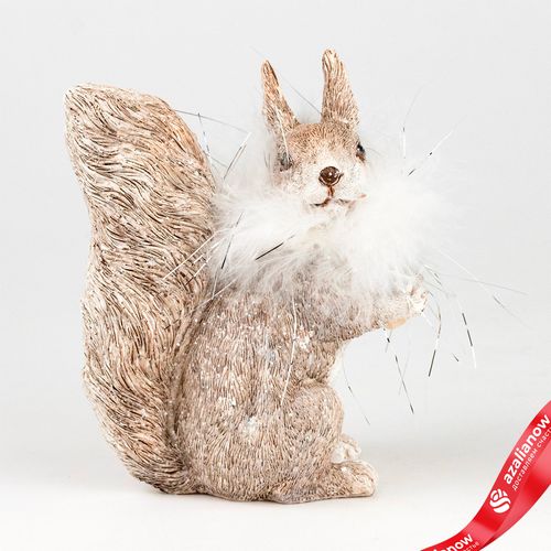 Сувенир «Белка» (полирезин), Н12,5х10,5х6,5см, серый