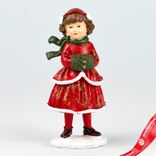 Маленькое фото 1: Сувенир «Девочка» (полирезин), Н12х5,5х5см, красный