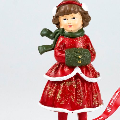 Фото 2: Сувенир «Девочка» (полирезин), Н12х5,5х5см, красный