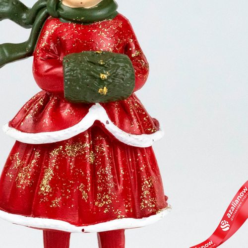 Фото 3: Сувенир «Девочка» (полирезин), Н12х5,5х5см, красный