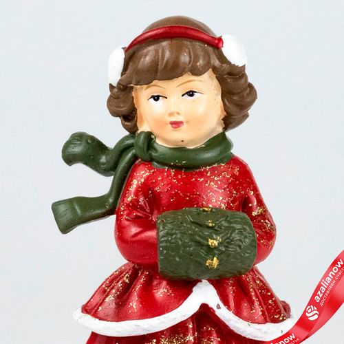 Фото 4: Сувенир «Девочка» (полирезин), Н12х5,5х5см, красный