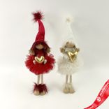 Маленькое фото 1: Сувенир «Девочка с сердцем», Н47х15х11см, в асс., красный/белый