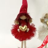 Маленькое фото 4: Сувенир «Девочка с сердцем», Н47х15х11см, в асс., красный/белый