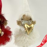 Маленькое фото 5: Сувенир «Девочка с сердцем», Н47х15х11см, в асс., красный/белый