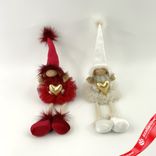 Маленькое фото 1: Сувенир «Девочка с сердцем сидящая», Н54х15х12см, в асс., красный/белый