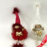 Маленькое фото 2: Сувенир «Девочка с сердцем сидящая», Н54х15х12см, в асс., красный/белый