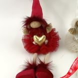 Маленькое фото 4: Сувенир «Девочка с сердцем сидящая», Н54х15х12см, в асс., красный/белый