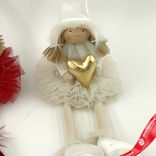 Маленькое фото 5: Сувенир «Девочка с сердцем сидящая», Н54х15х12см, в асс., красный/белый