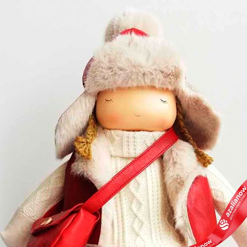 Фото 4: Сувенир «Девочка с сумкой», Н42х25х17см, красный