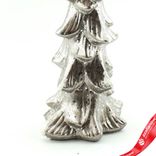 Маленькое фото 5: Сувенир «Елочка» (керамика), Н37х14х11,5см, серебряный