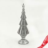 Маленькое фото 1: Сувенир «Елочка» (полирезин), Н20,5х6,3х6,3см, серебряный