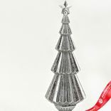 Маленькое фото 2: Сувенир «Елочка» (полирезин), Н20,5х6,3х6,3см, серебряный