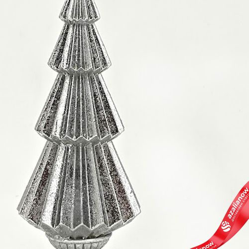 Фото 3: Сувенир «Елочка» (полирезин), Н20,5х6,3х6,3см, серебряный