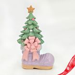 Маленькое фото 1: Сувенир «Елочка в сапожке» (полирезин), Н19,5х7,5х10см, сиреневый