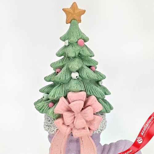 Фото 2: Сувенир «Елочка в сапожке» (полирезин), Н19,5х7,5х10см, сиреневый