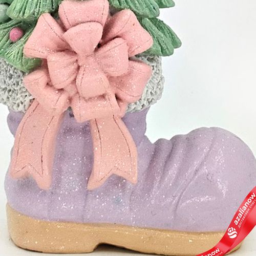 Фото 5: Сувенир «Елочка в сапожке» (полирезин), Н19,5х7,5х10см, сиреневый