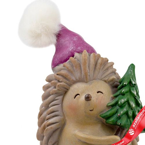 Фото 2: Сувенир «Ежик» (полирезин), H11,5х7х7,5см, коричневый/розовый