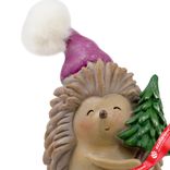 Маленькое фото 2: Сувенир «Ежик» (полирезин), H11,5х7х7,5см, коричневый/розовый