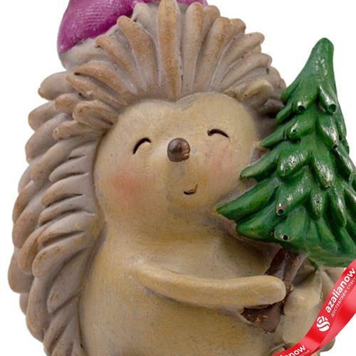 Фото 4: Сувенир «Ежик» (полирезин), H11,5х7х7,5см, коричневый/розовый