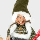 Маленькое фото 5: Сувенир «Гном Мальчик/Девочка сидящий», H45х17х12см, зеленый