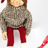 Маленькое фото 3: Сувенир «Гном сидящий», H60x17x12см, красный