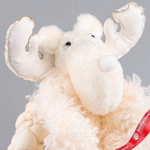 Фото 4: Сувенир «Лось Мальчик», Н48х31х19см, кремовый