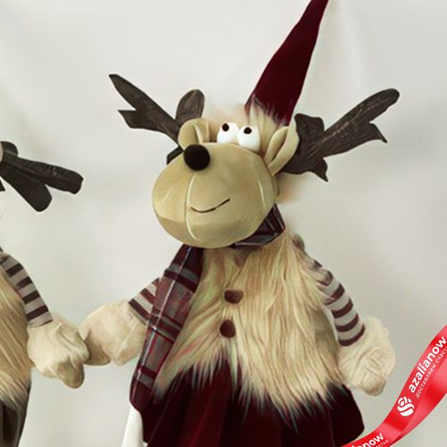 Фото 5: Сувенир «Лось Мальчик/Девочка», Н46х16х16см, в асс., красный