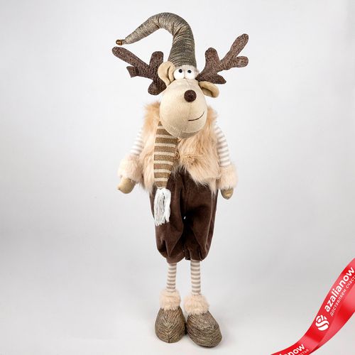 Фото 2: Сувенир «Лось Мальчик/Девочка», Н54х18х12см, в асс., коричневый