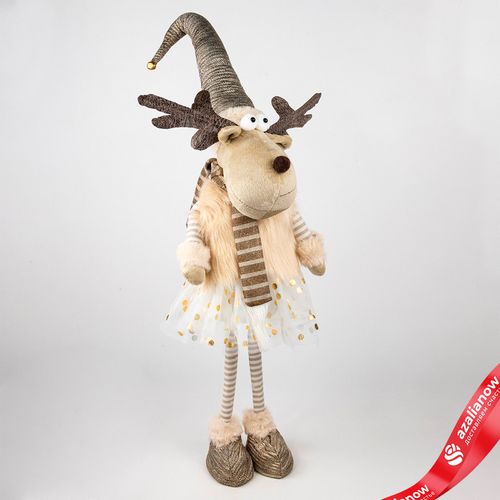 Фото 5: Сувенир «Лось Мальчик/Девочка», Н54х18х12см, в асс., коричневый