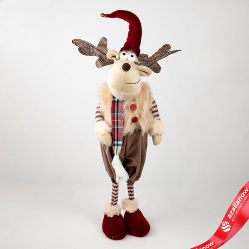 Фото 2: Сувенир «Лось Мальчик/Девочка», Н54х18х12см, в асс., красный