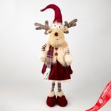 Маленькое фото 3: Сувенир «Лось Мальчик/Девочка», Н54х18х12см, в асс., красный