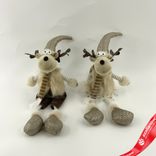 Маленькое фото 1: Сувенир «Лось Мальчик/Девочка сидящий», Н48х18х18см, в асс., коричневый