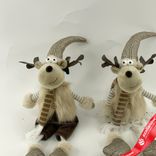 Маленькое фото 2: Сувенир «Лось Мальчик/Девочка сидящий», Н48х18х18см, в асс., коричневый