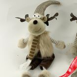 Маленькое фото 4: Сувенир «Лось Мальчик/Девочка сидящий», Н48х18х18см, в асс., коричневый