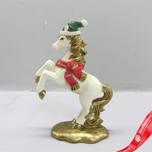 Сувенир «Лошадка» (полирезин), H11x7,5x4,5см, белый