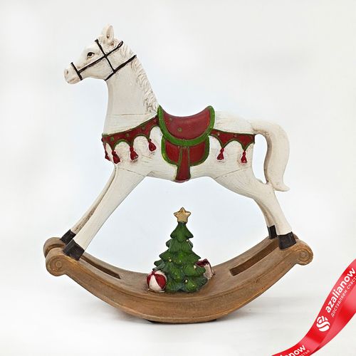 Сувенир «Лошадка» (полирезин), Н13,8х3,5х12,8см, красный