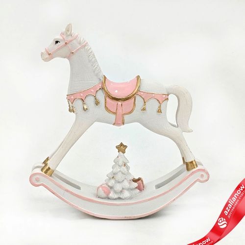 Сувенир «Лошадка» (полирезин), Н13,8х3,5х12,8см, розовый