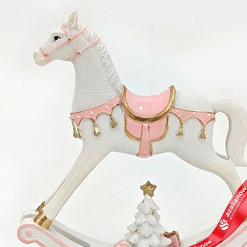 Фото 2: Сувенир «Лошадка» (полирезин), Н13,8х3,5х12,8см, розовый