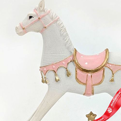 Фото 4: Сувенир «Лошадка» (полирезин), Н13,8х3,5х12,8см, розовый