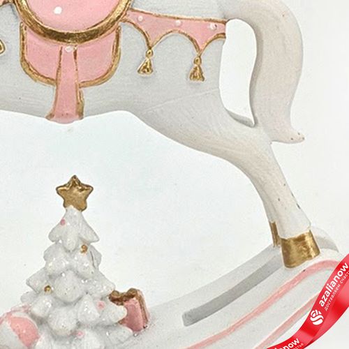 Фото 5: Сувенир «Лошадка» (полирезин), Н13,8х3,5х12,8см, розовый